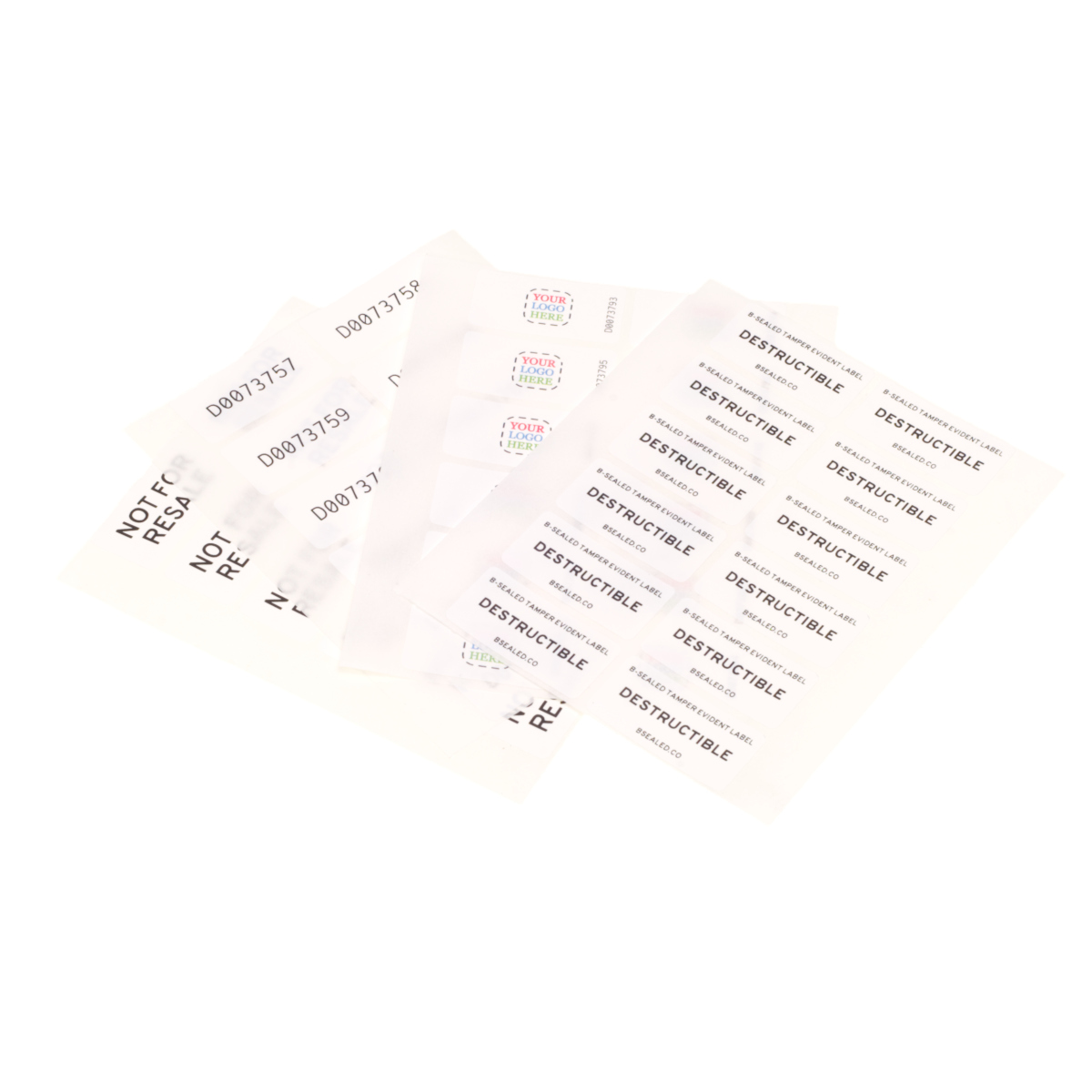 X-Safe 40mm x 20mm Destructible tamper evident labels @ Security Seals ...