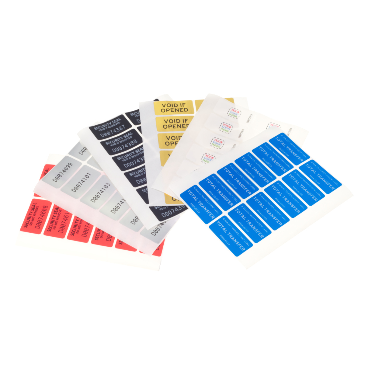 X-Safe 40x20mm Total-Transfer tamper evident labels @ Security Seals ...