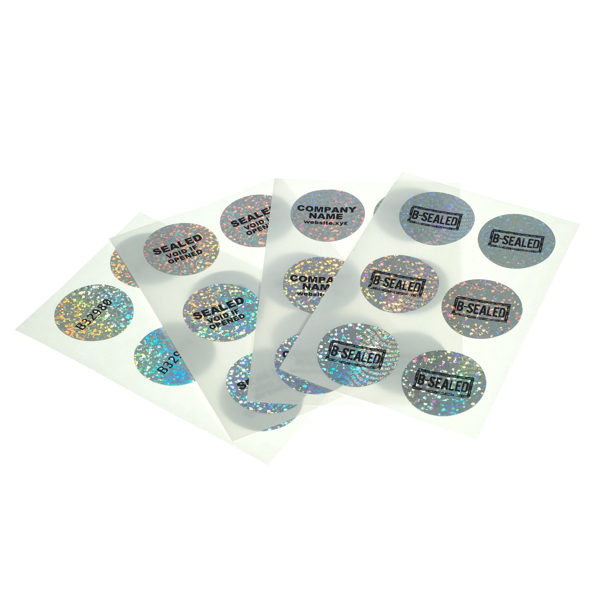 X-Safe 40mm Round Holographic Label Crystal-artwork Customised ...