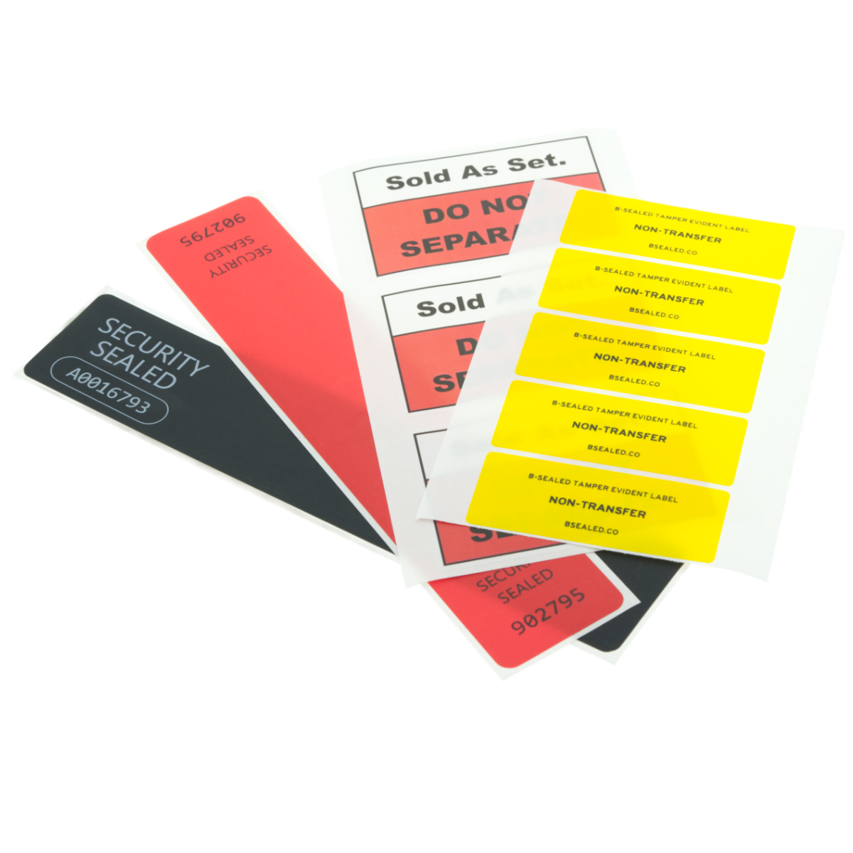 X-Safe Large Non-Transfer Tamper Evident Labels @ Security Seals Online ...